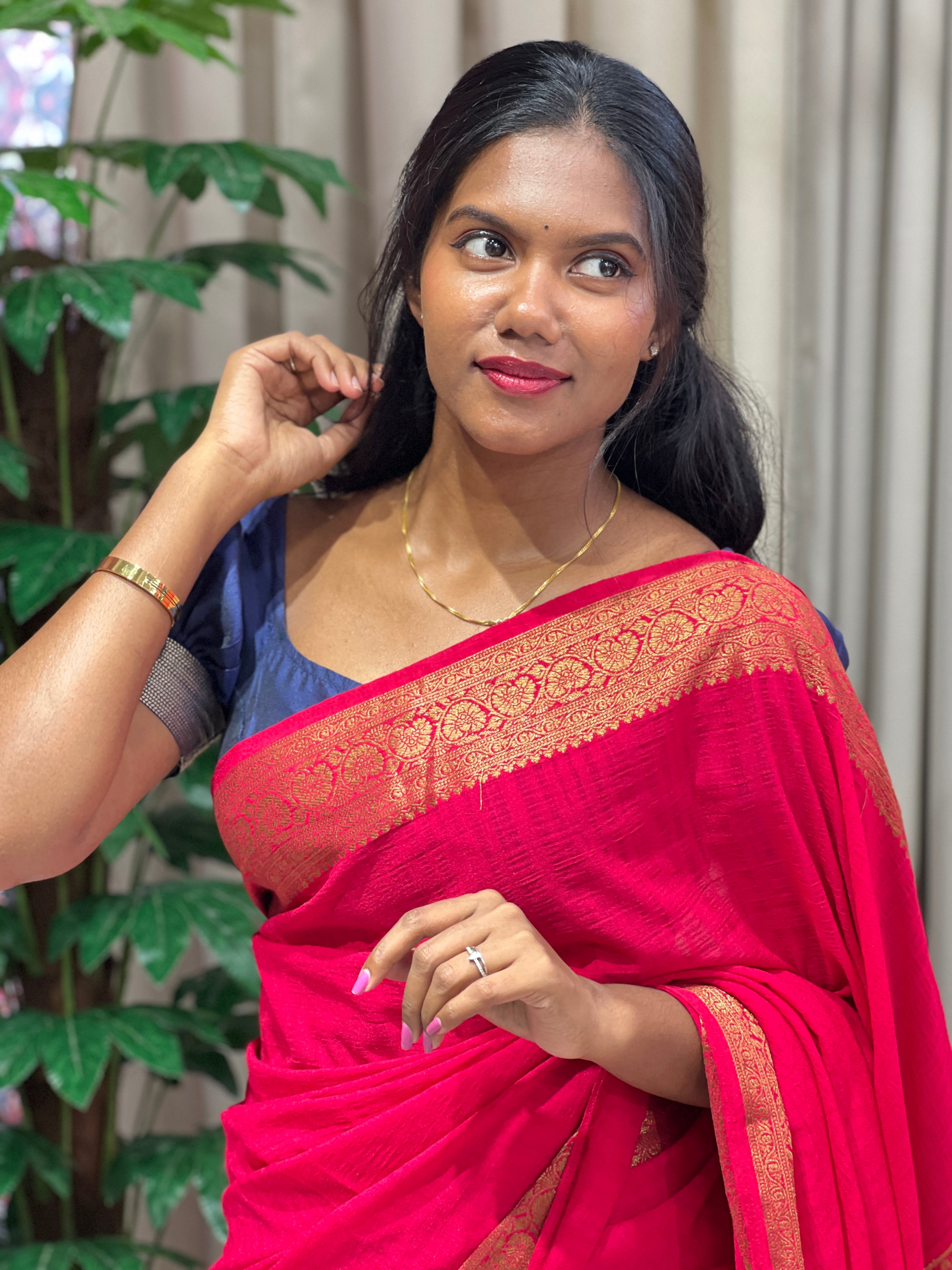 Thread & Zari Woven Tussar Banarasi Saree | YNG1116