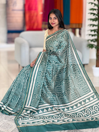 Printed Chanderi Saree | LP137