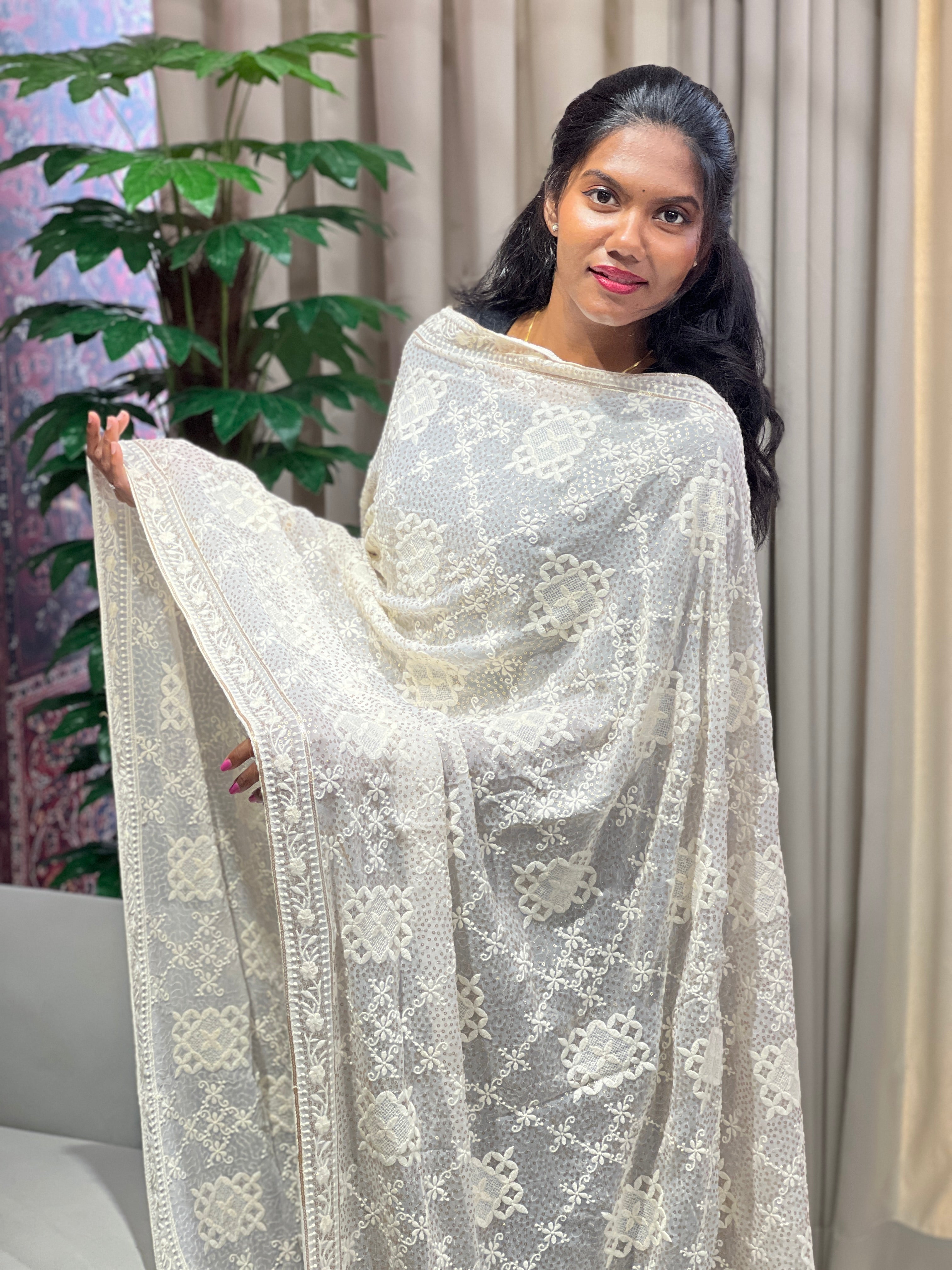 Embroidery & Sequins Detailed Georgette Dupatta | DNT141