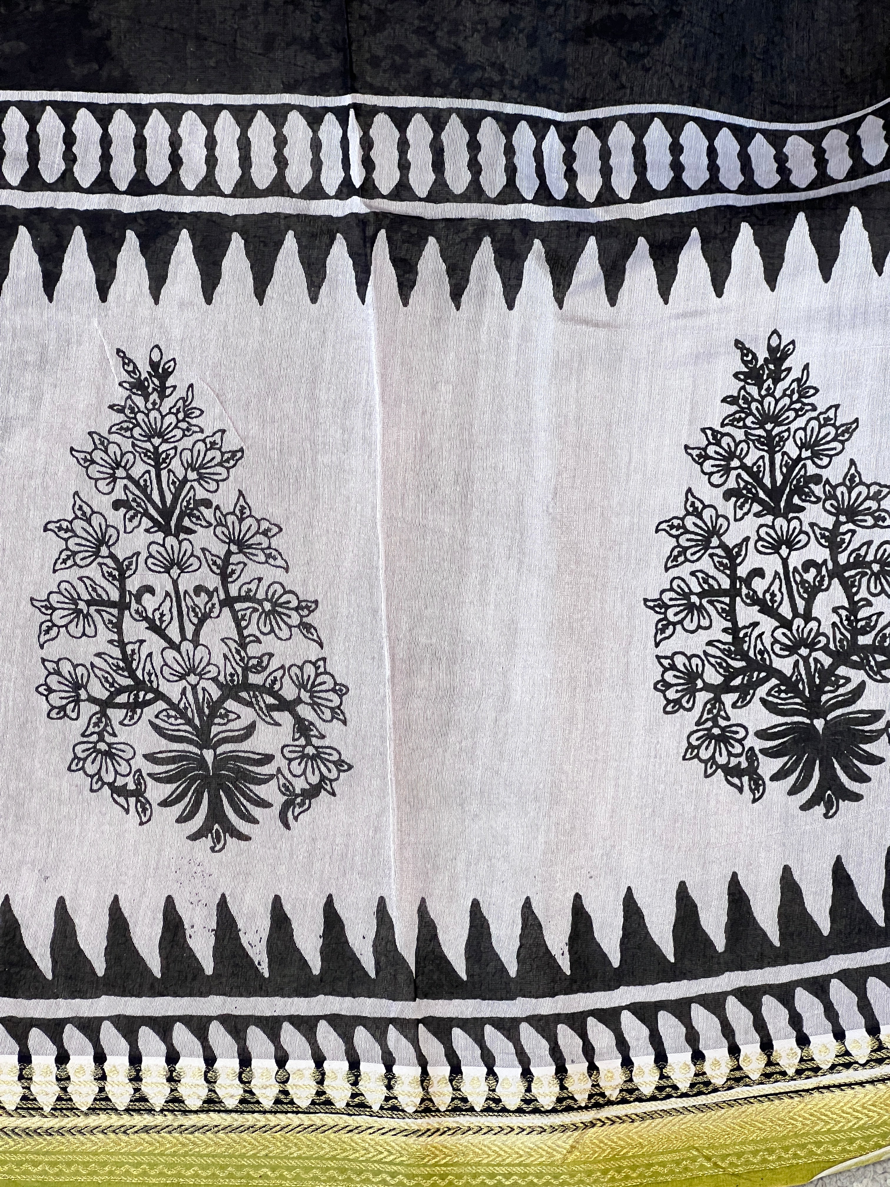 Printed Motif Chanderi Saree | BHB101