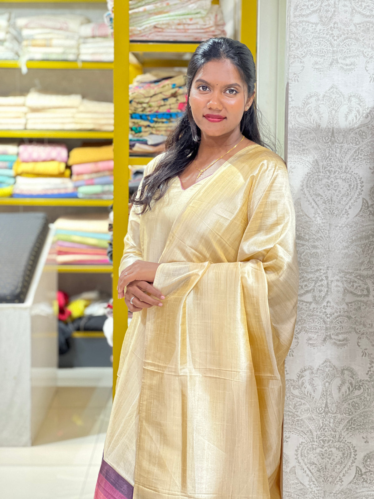 Multi Colour Digital Printed Tussar Kurta Set | SLM231