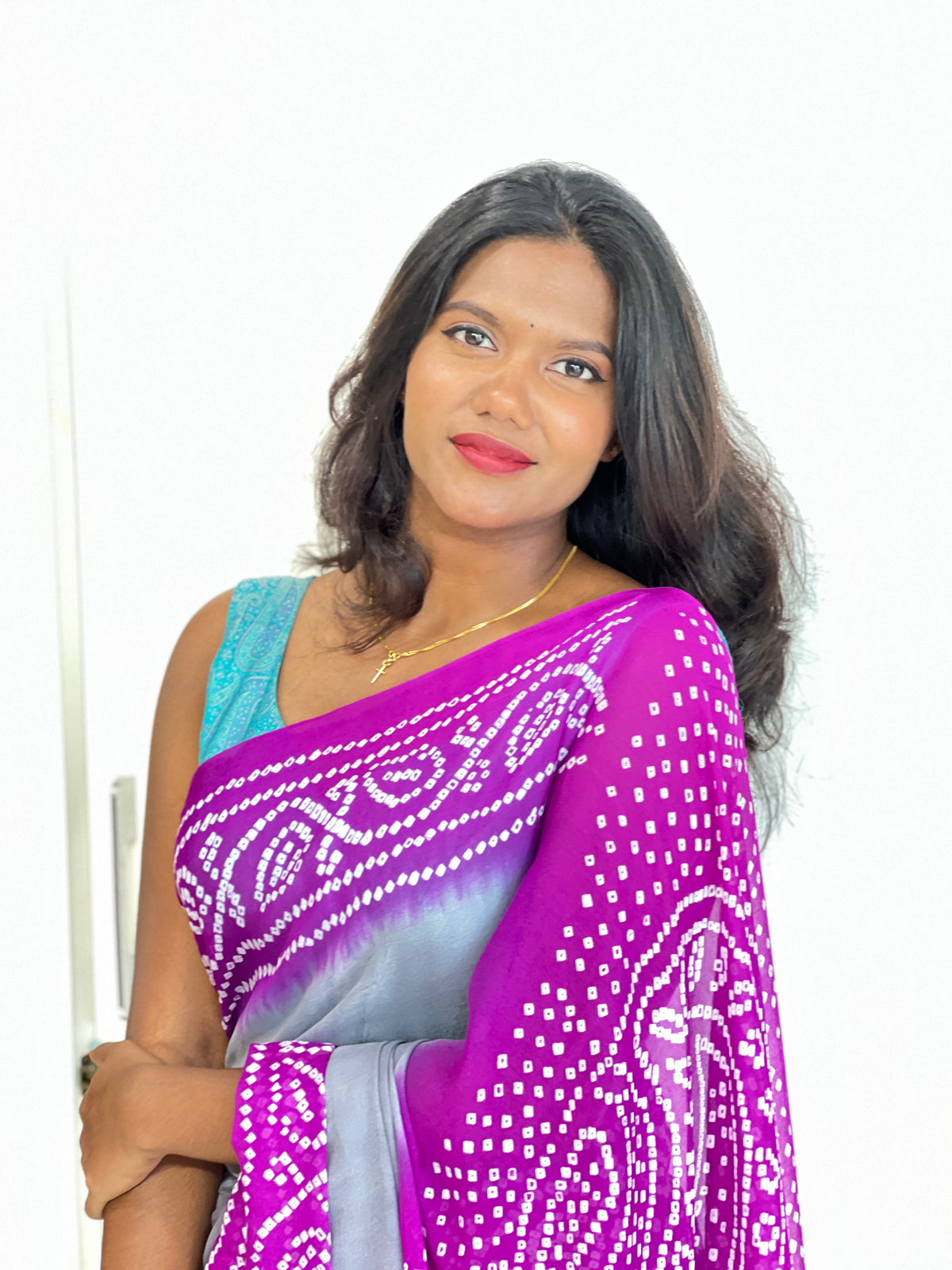 Tie & Dye Bandhini Printed Pure Georgette Saree | MSB145