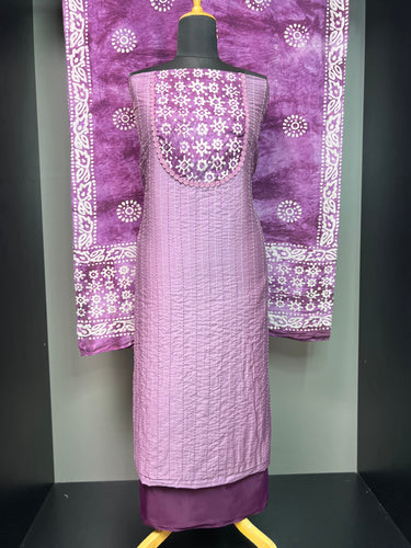 Batik Printed Chanderi Salwar Set  |SD112