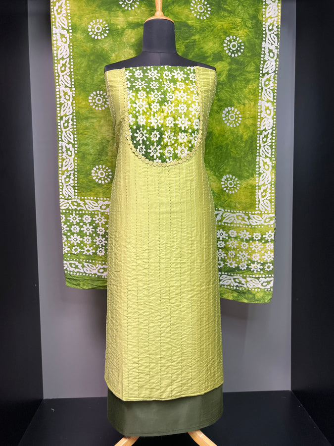 Batik Printed  Chanderi Salwar Set | SD109