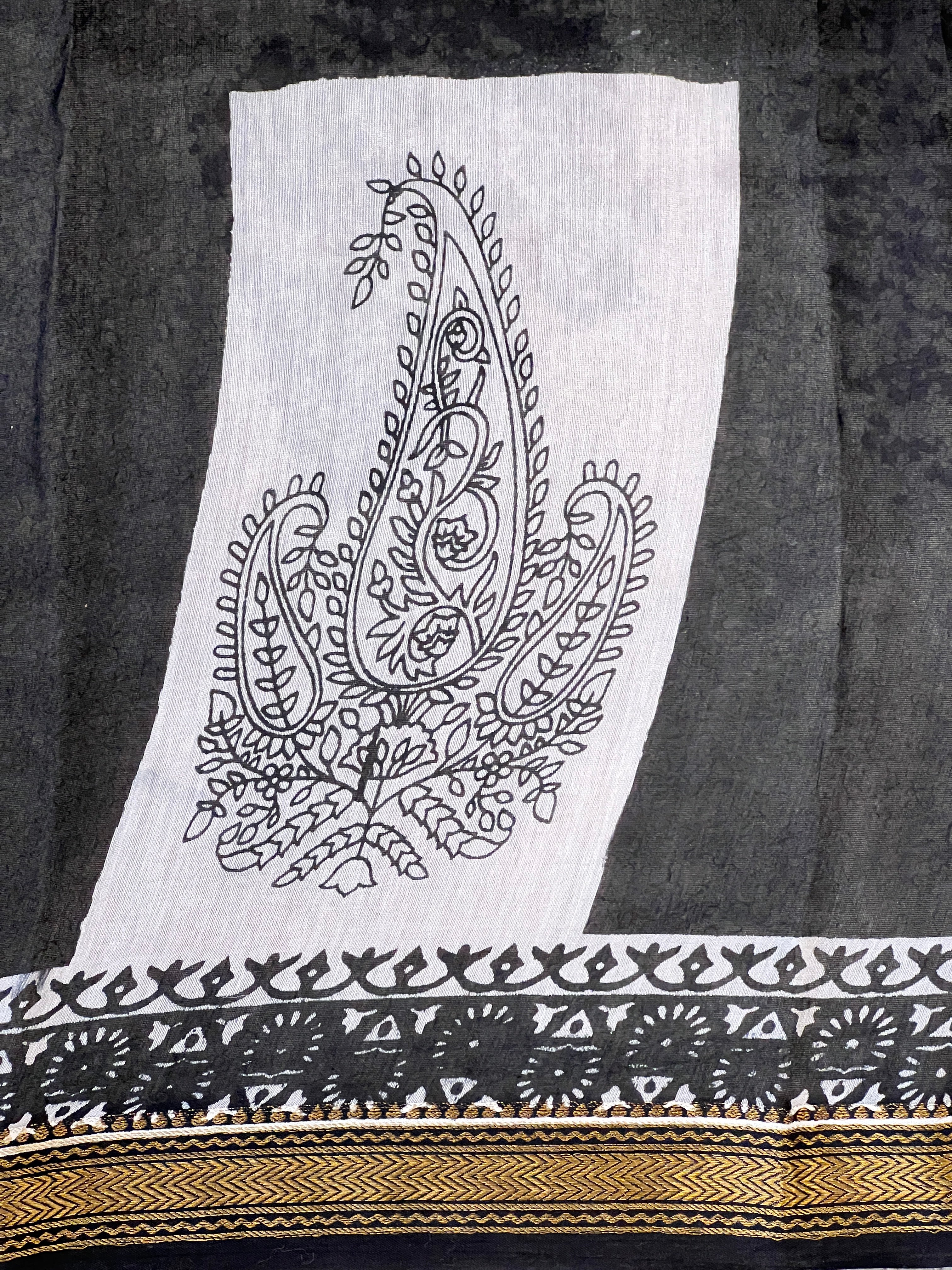 Printed Motif Chanderi Saree | BHB102