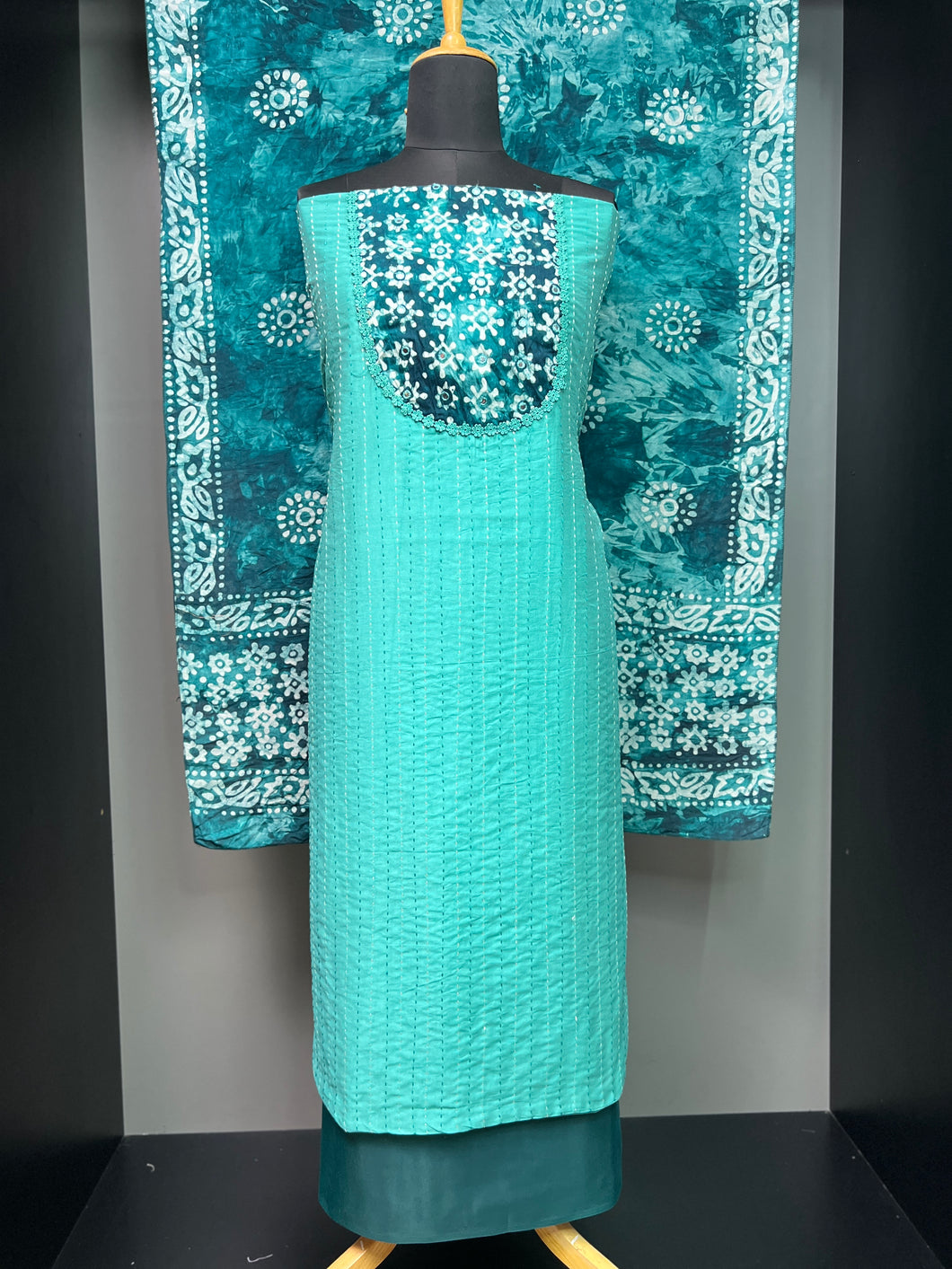 Batik Printed Chanderi Salwar Set | SD110