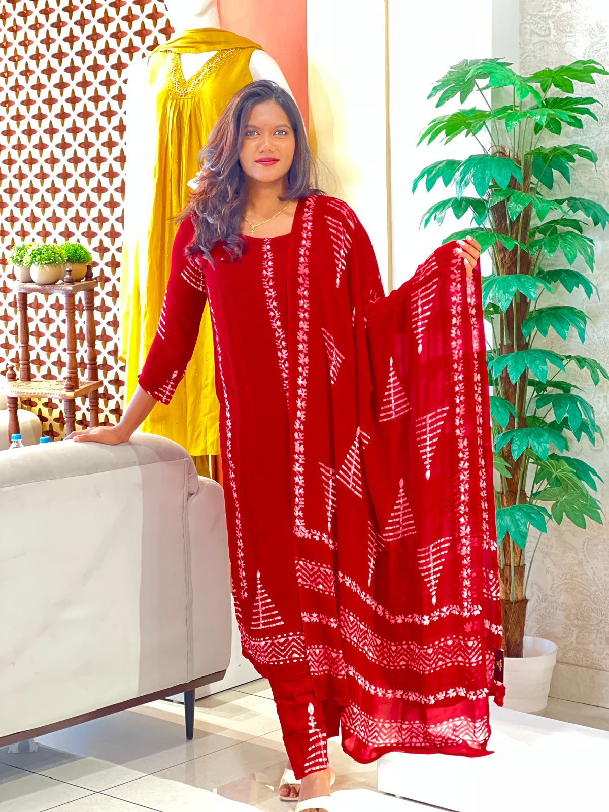 Batik Print Georgette Kurta Set | SLM264
