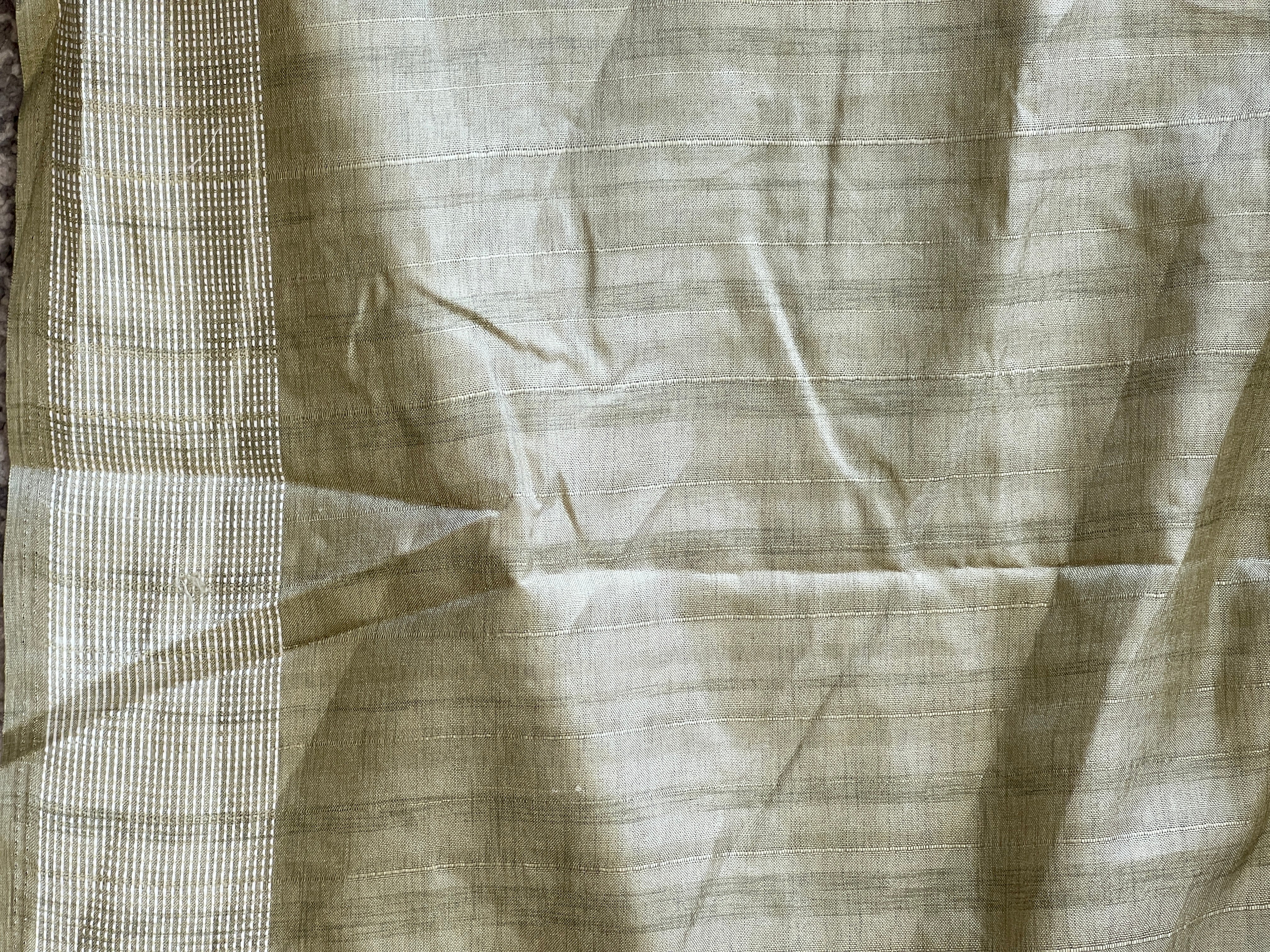 Lazy Daisy Machine Embroidered Tussar Finish Saree | SUN452