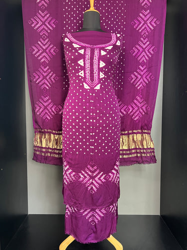 Bandhani Tie & Dye Modal Salwar Set | SAC199