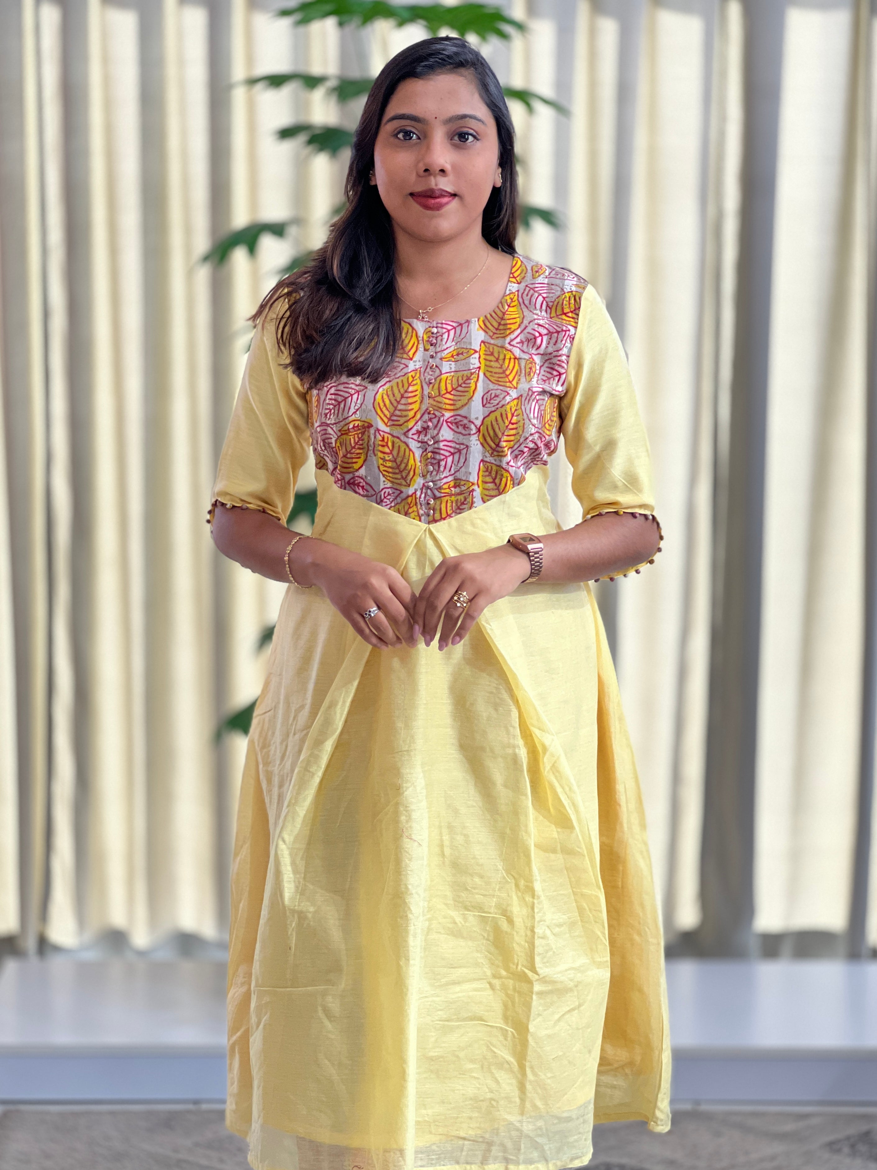 Printed Pattern Raw Cotton Kurta | DNT727