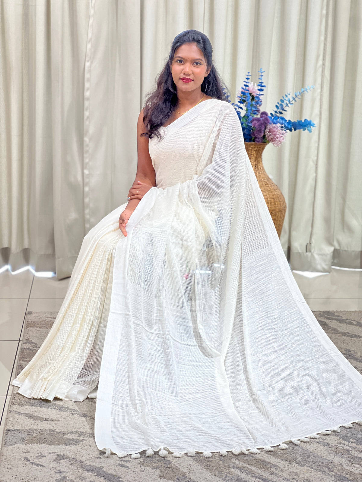 Hand Embroidered Kota  Saree | AHD1968