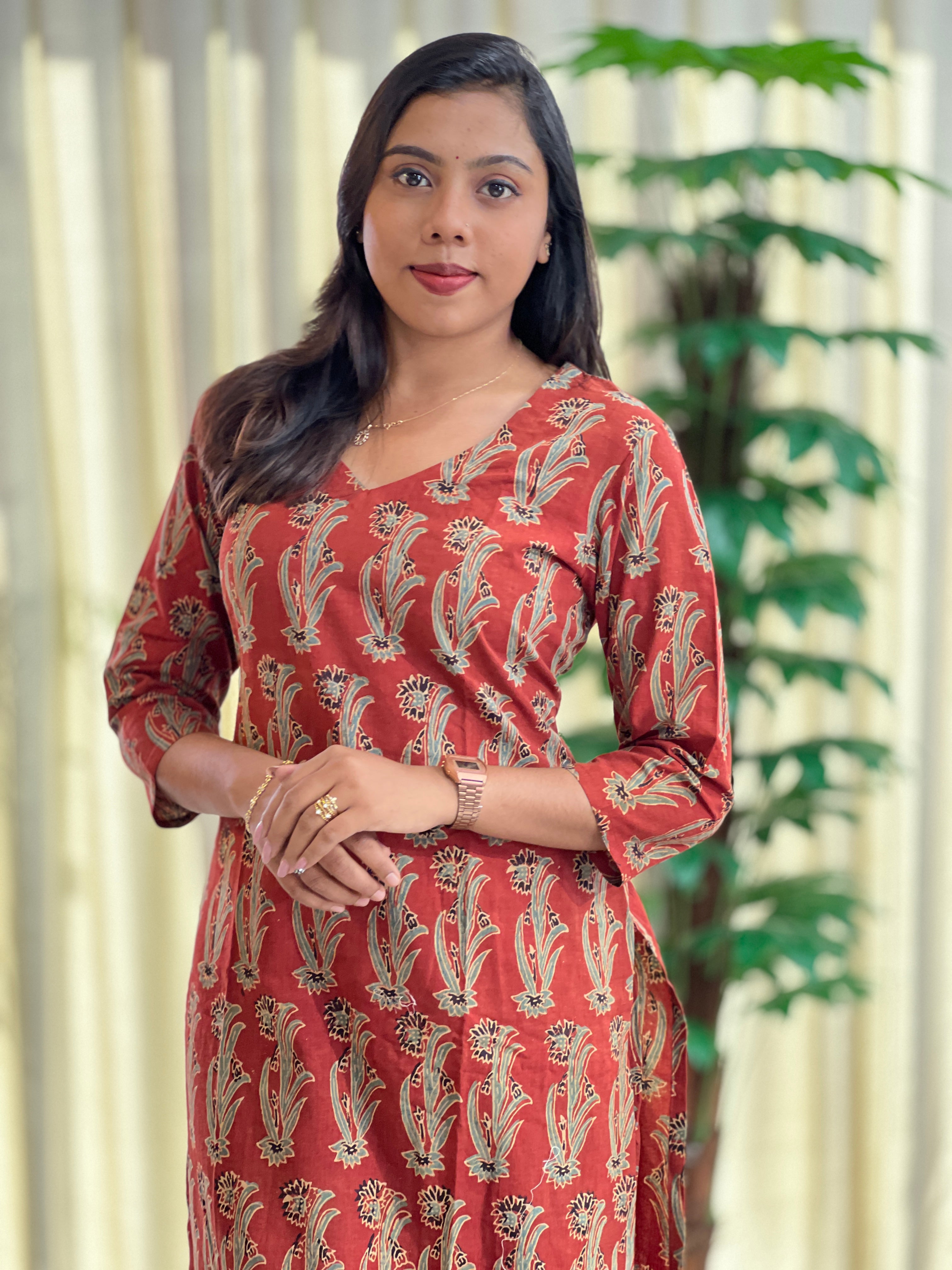Printed Pattern Cotton Kurta Set | DNT687
