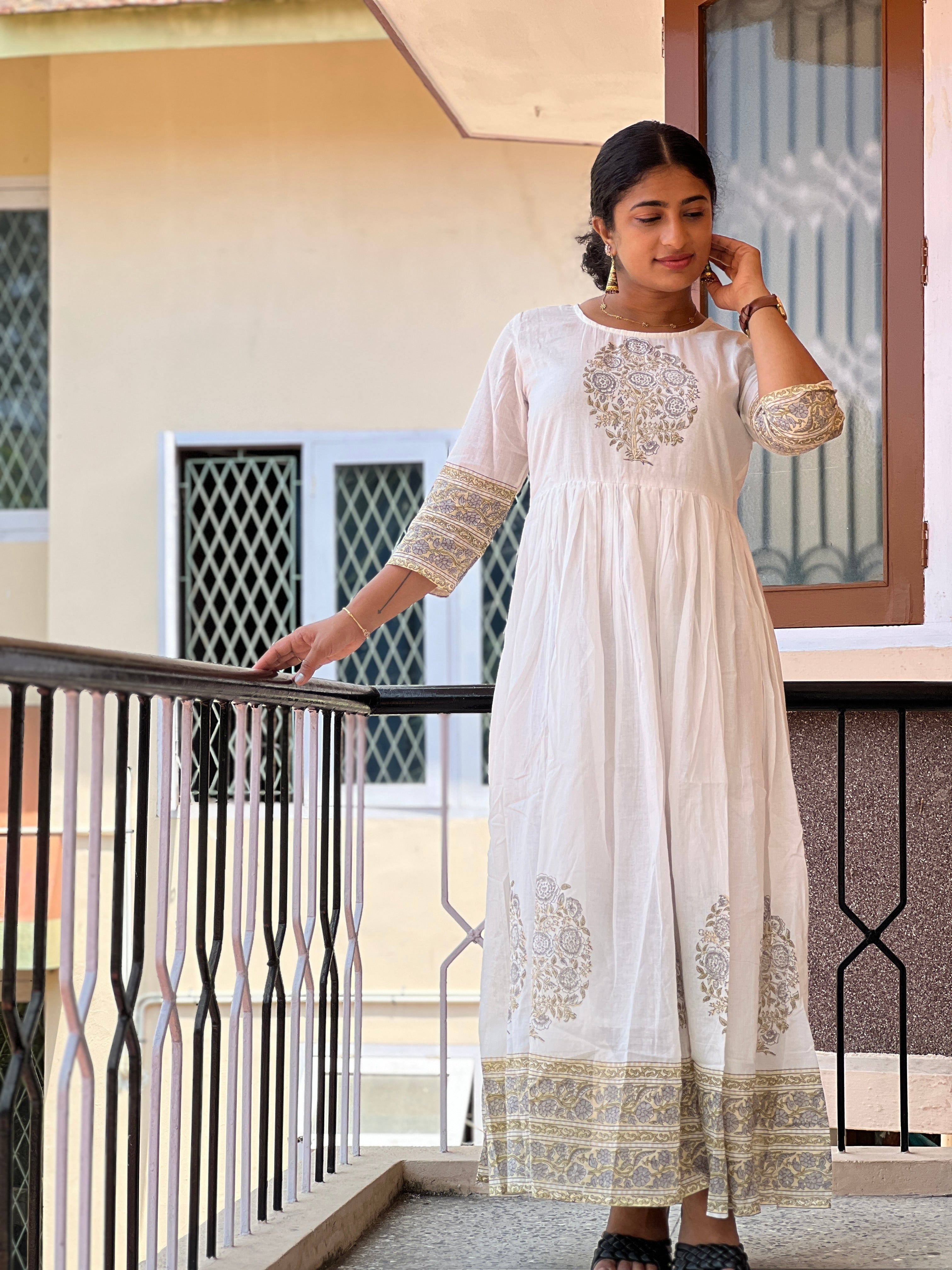 Block Printed Cotton Kurta | ACR111