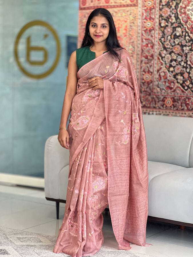 Embroidery Basbara Silk Saree | DLS301