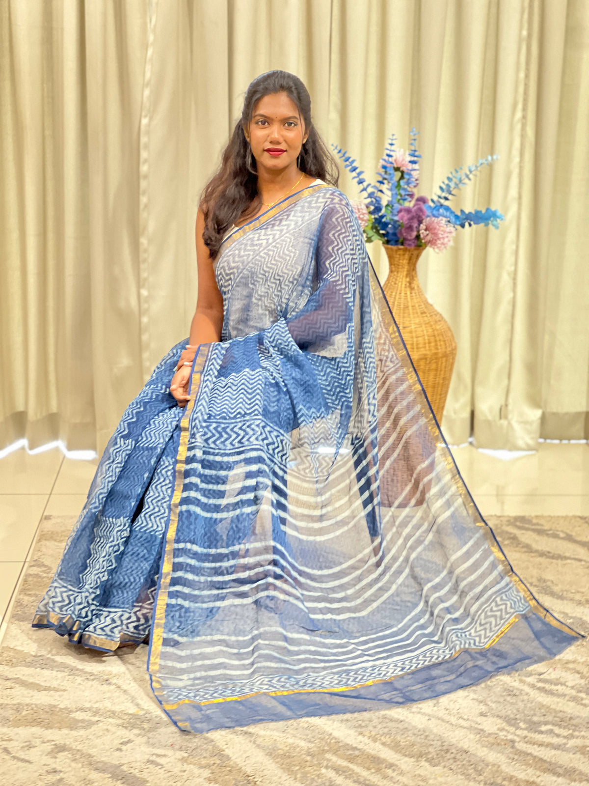 Zig Zag Pattern Kota Saree | AHD1961