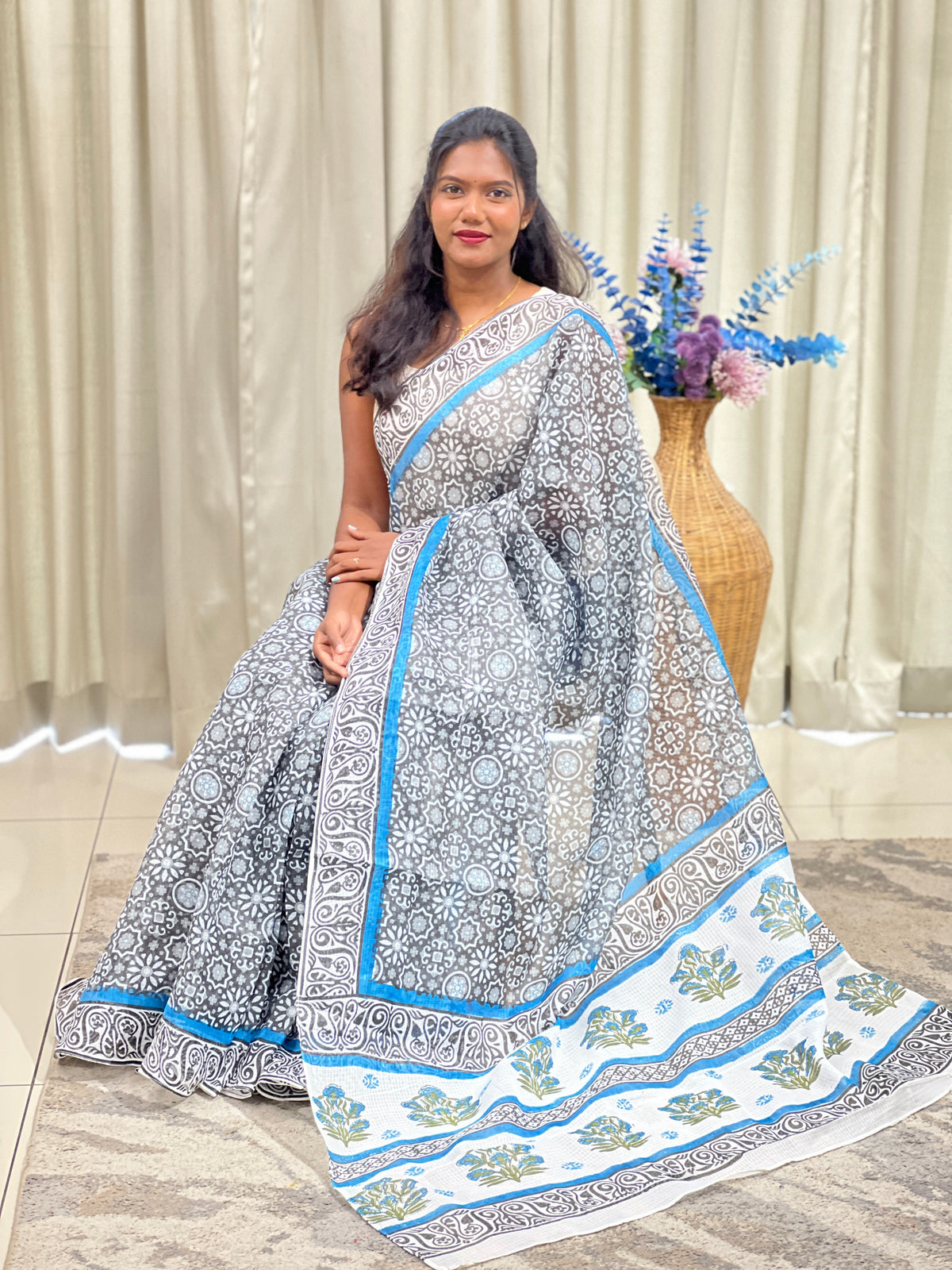 Screen Printed Kota Saree | AHD1962