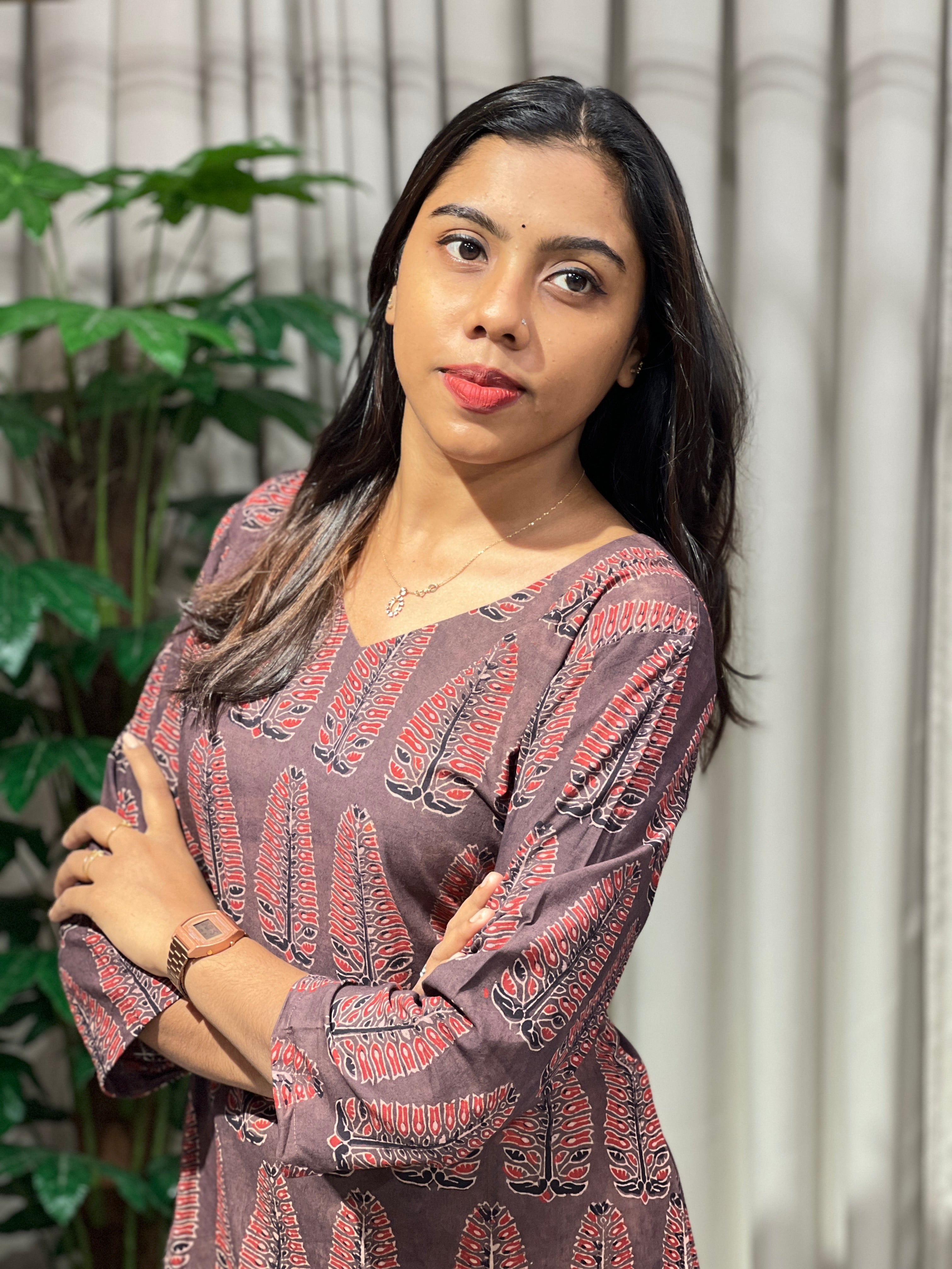 Printed Pattern Cotton Kurta Set | DNT898