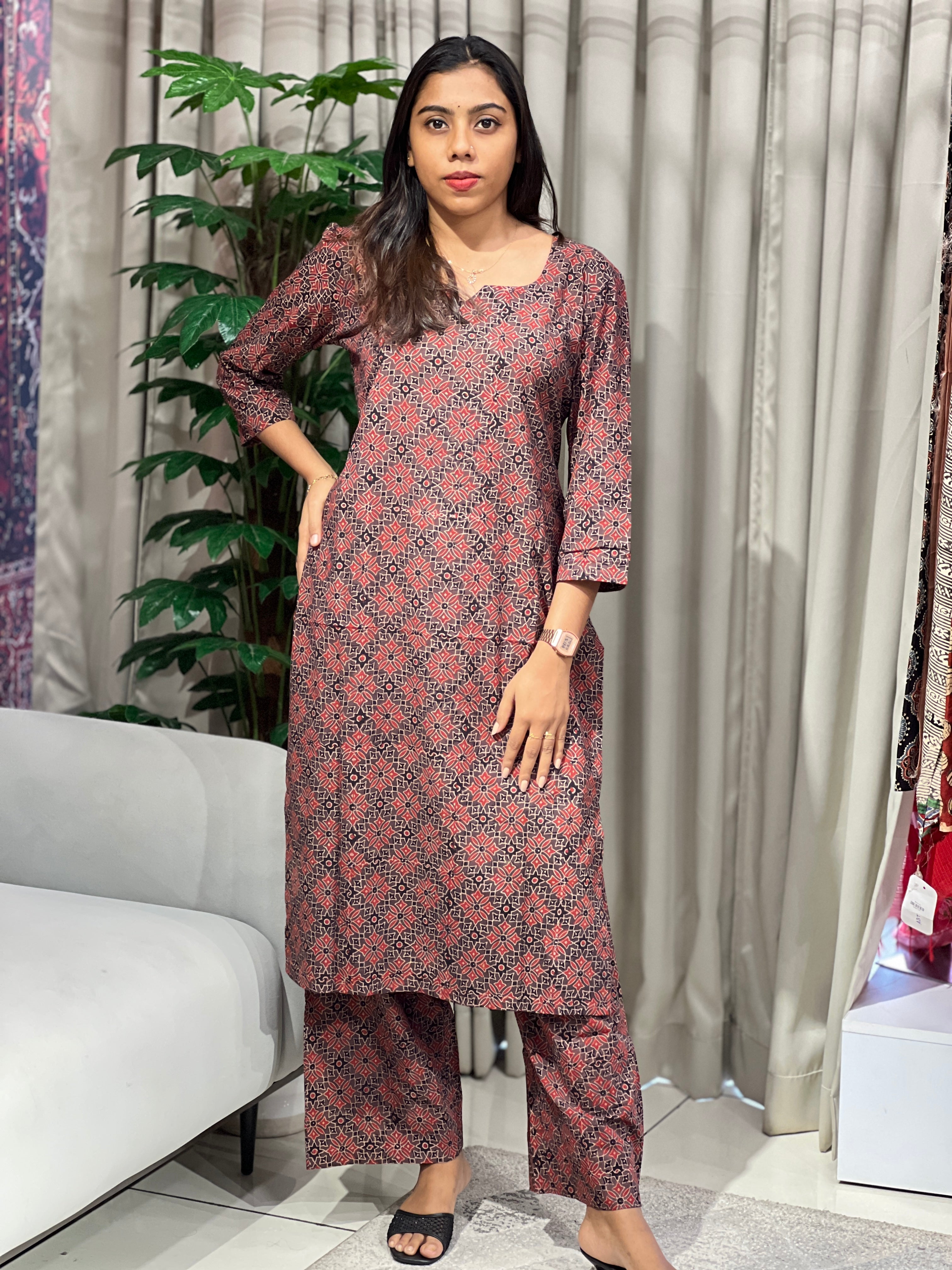 Printed Cotton Kurta Set | DNT897