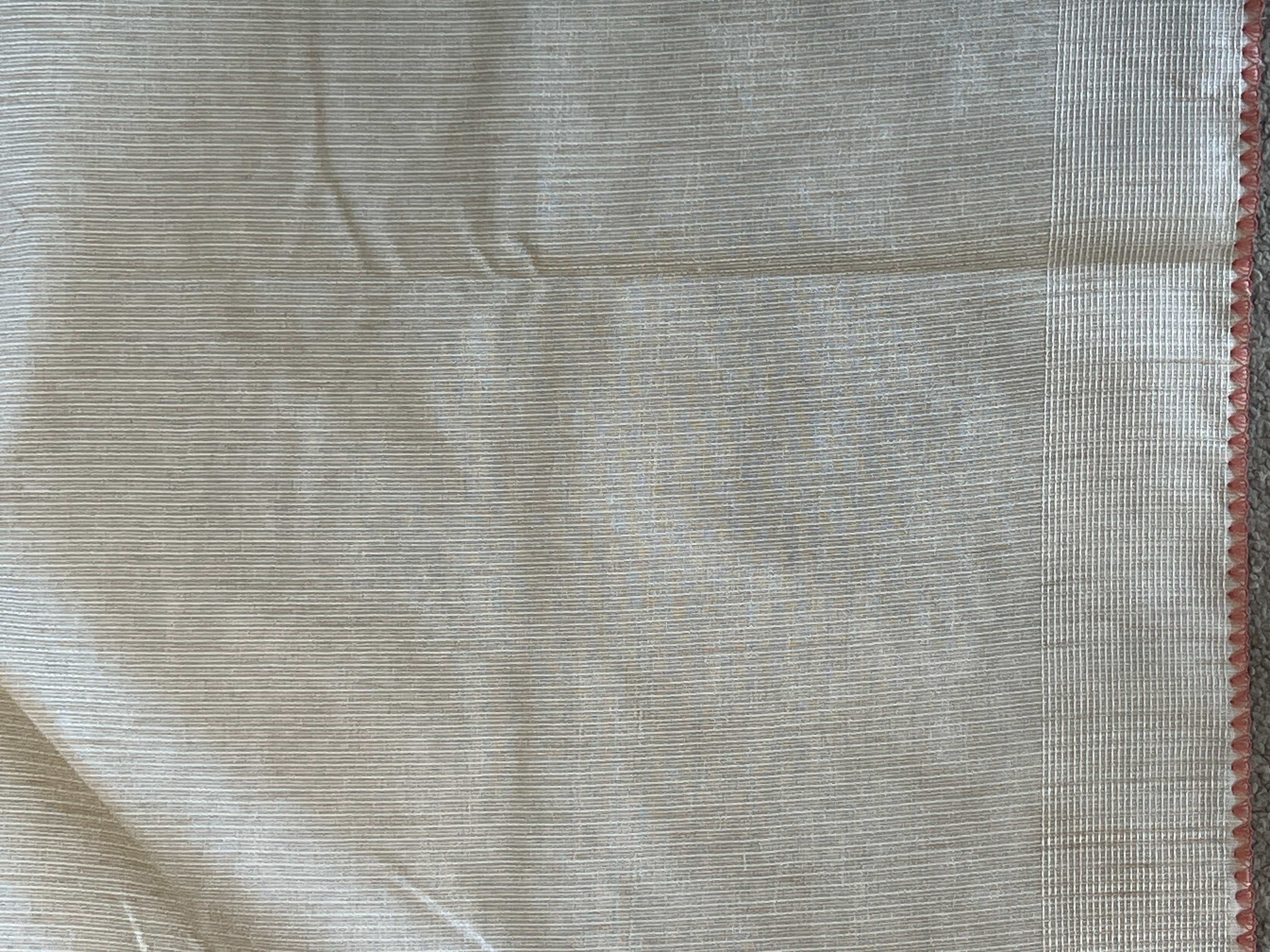 Floral Cross Stitch  Machine Embroidered Semi Tussar Saree | PNS246