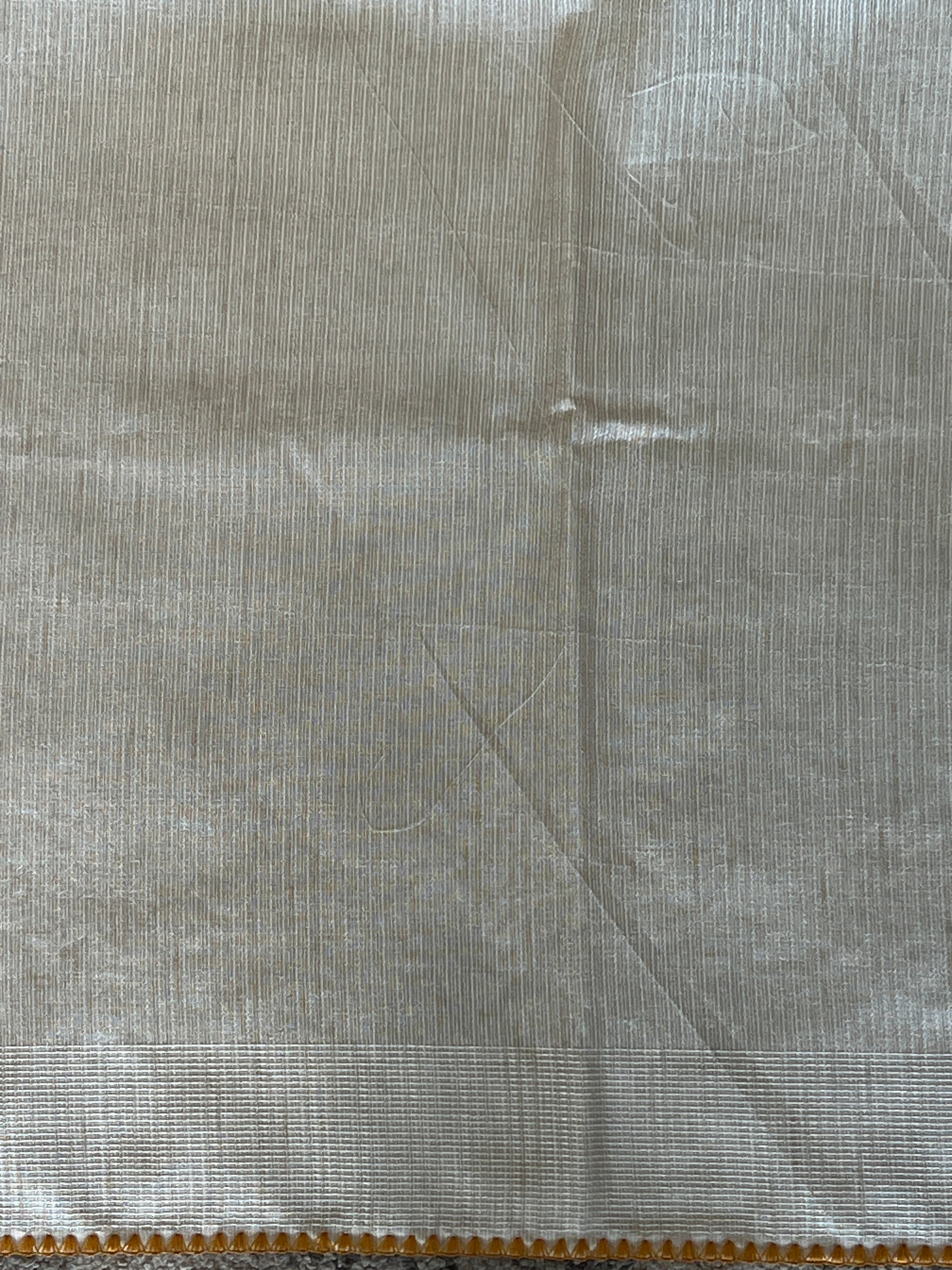 Floral Cross Stitch  Machine Embroidered Semi Tussar Saree | PNS245