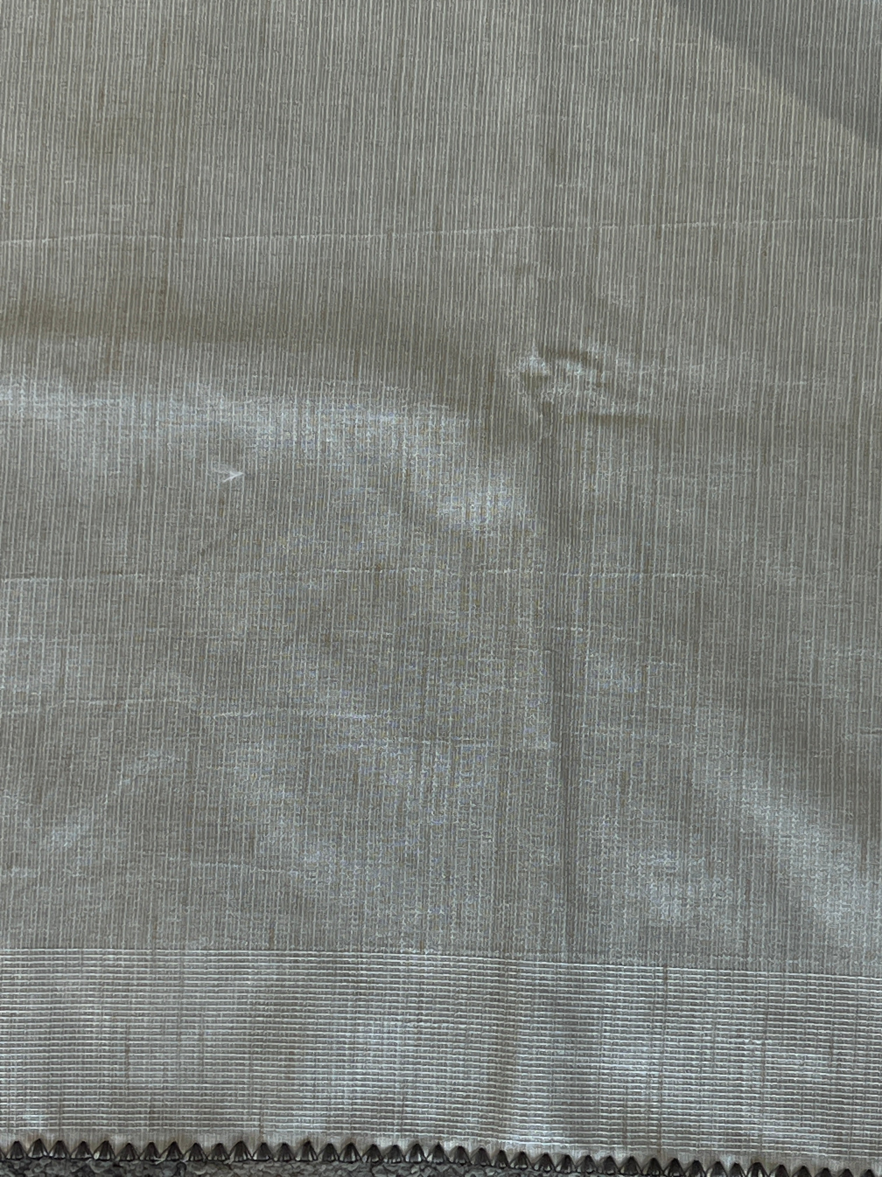 Floral Cross Stitch  Machine Embroidered Semi Tussar Saree | PNS244