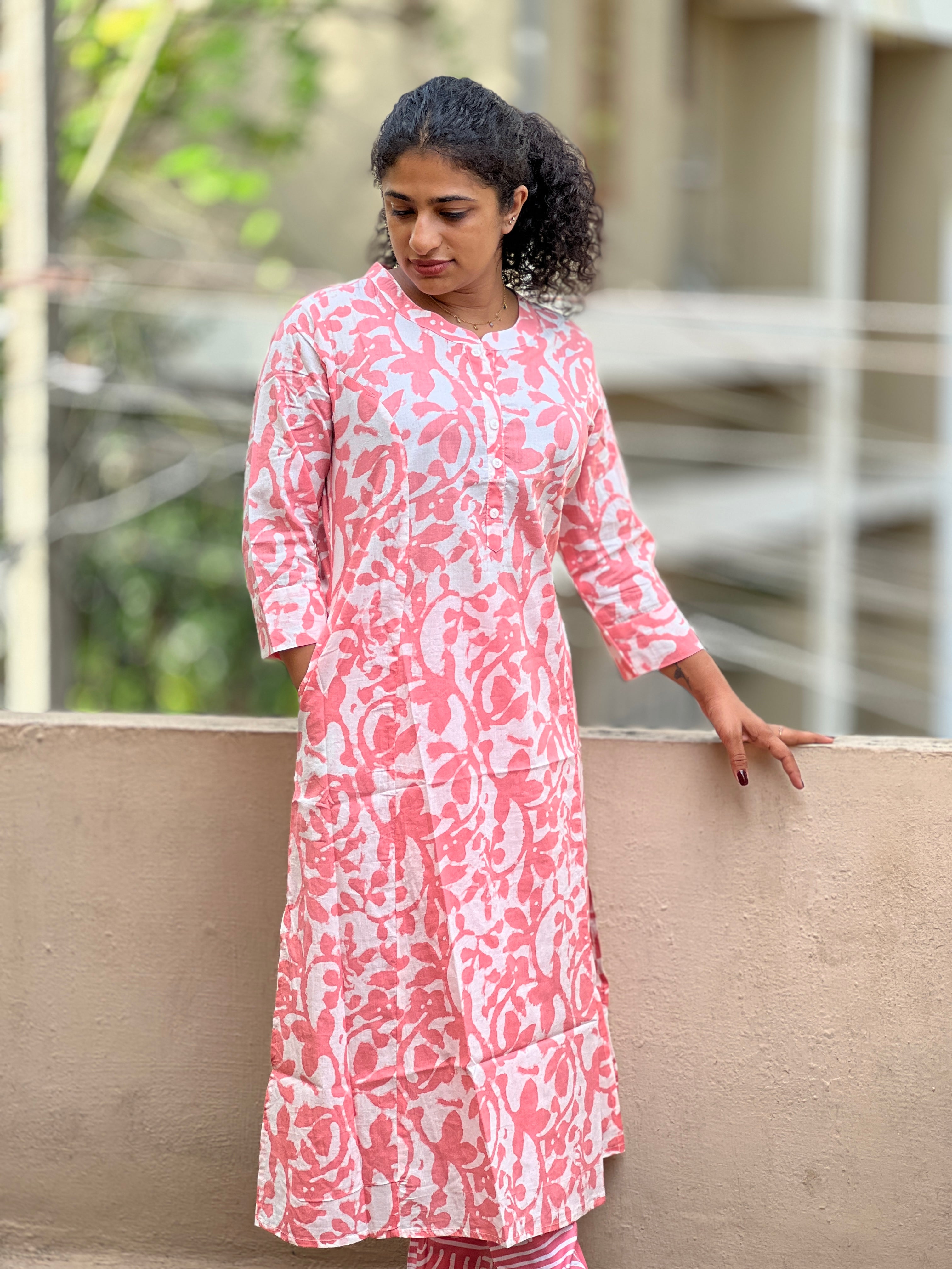 Print Design Cotton Kurta | NCF159