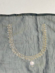 Cut Beads & Sequence Detailed Shimmer Organza Saree | SBP964