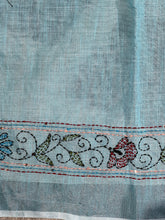 Hand Kantha Detailed Linen Saree | RP753