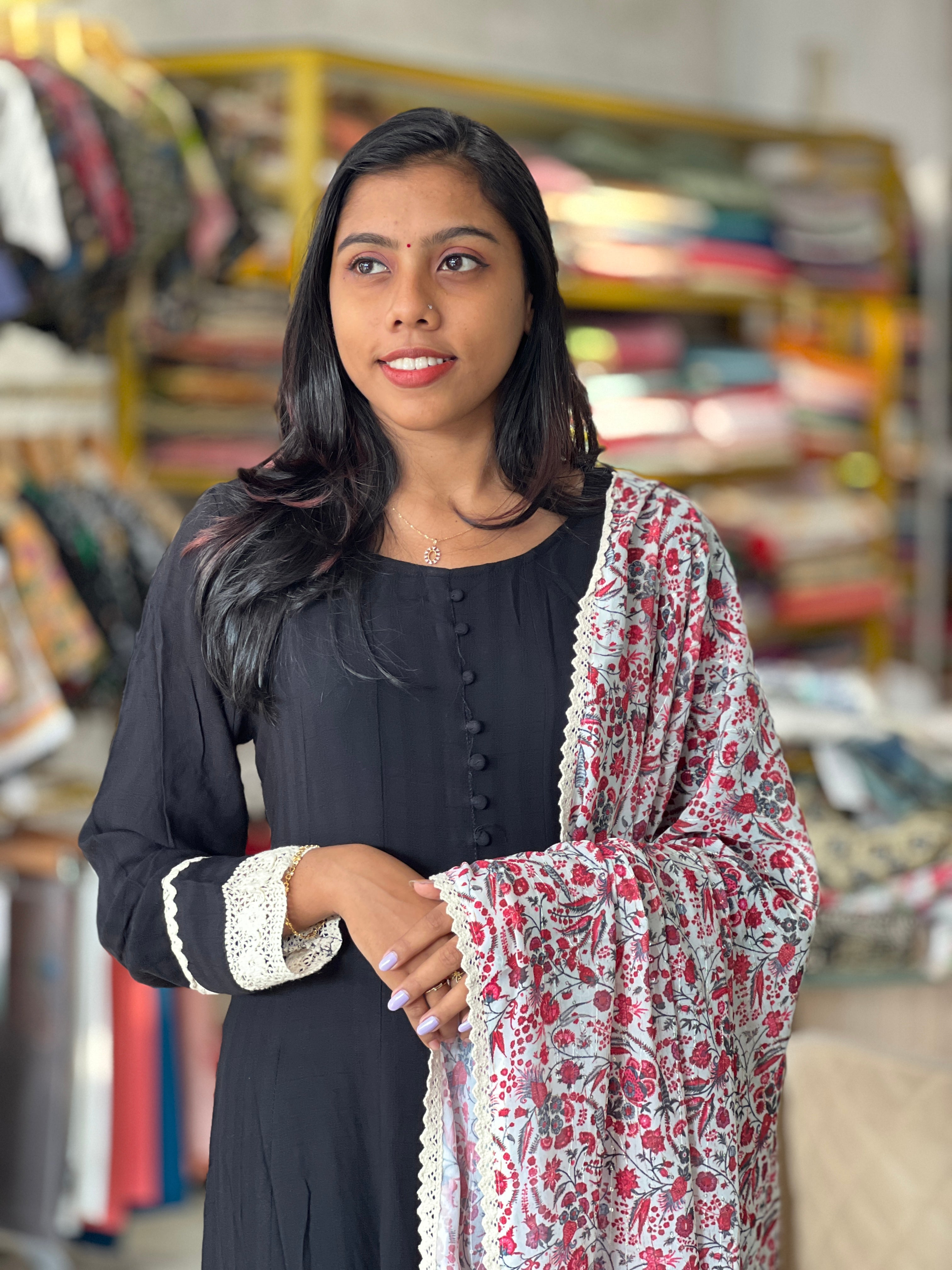 Potley Detailed Georgette Kurta Set | NI359