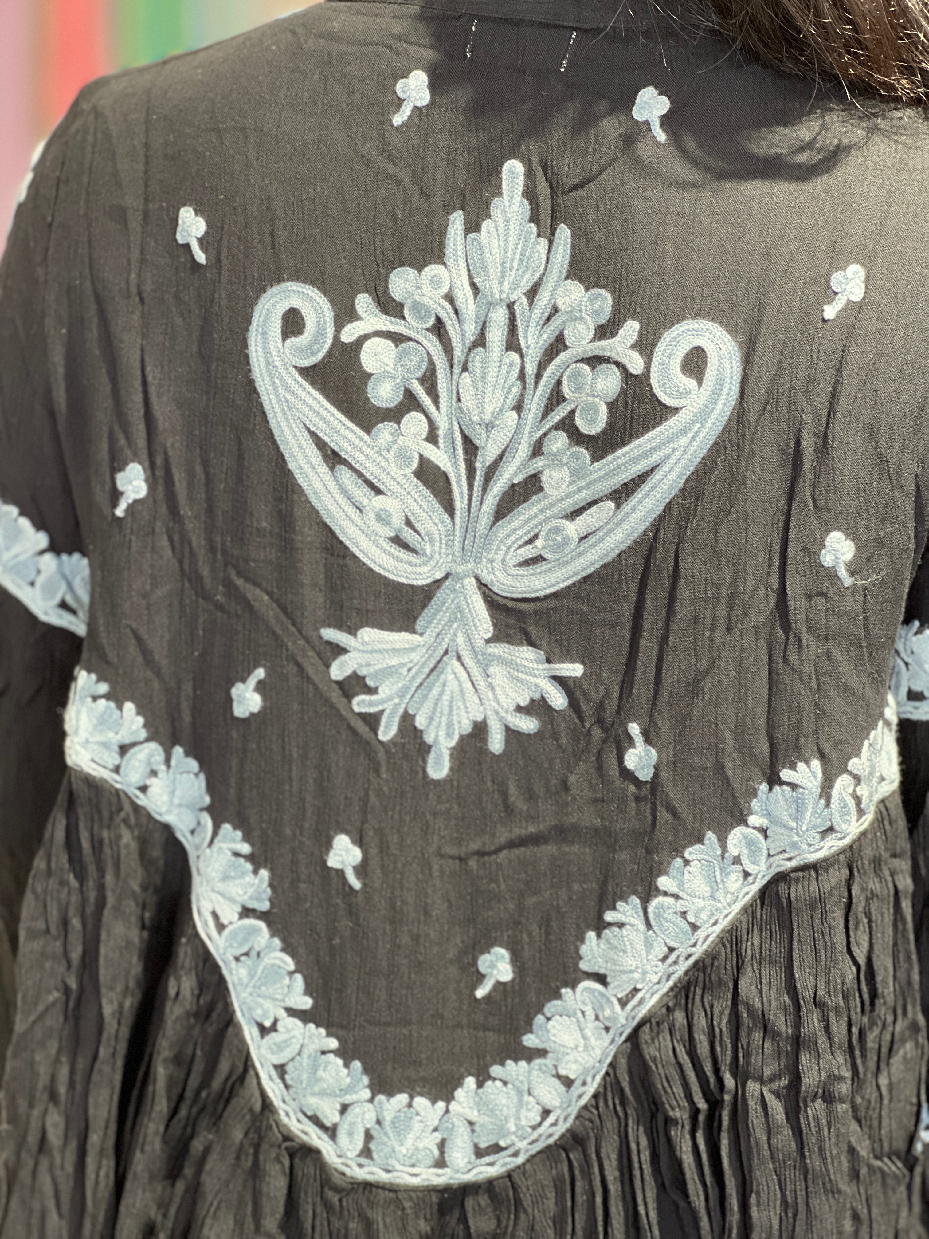 Embroidery Detailed Kora Cotton Kurta | AOR117