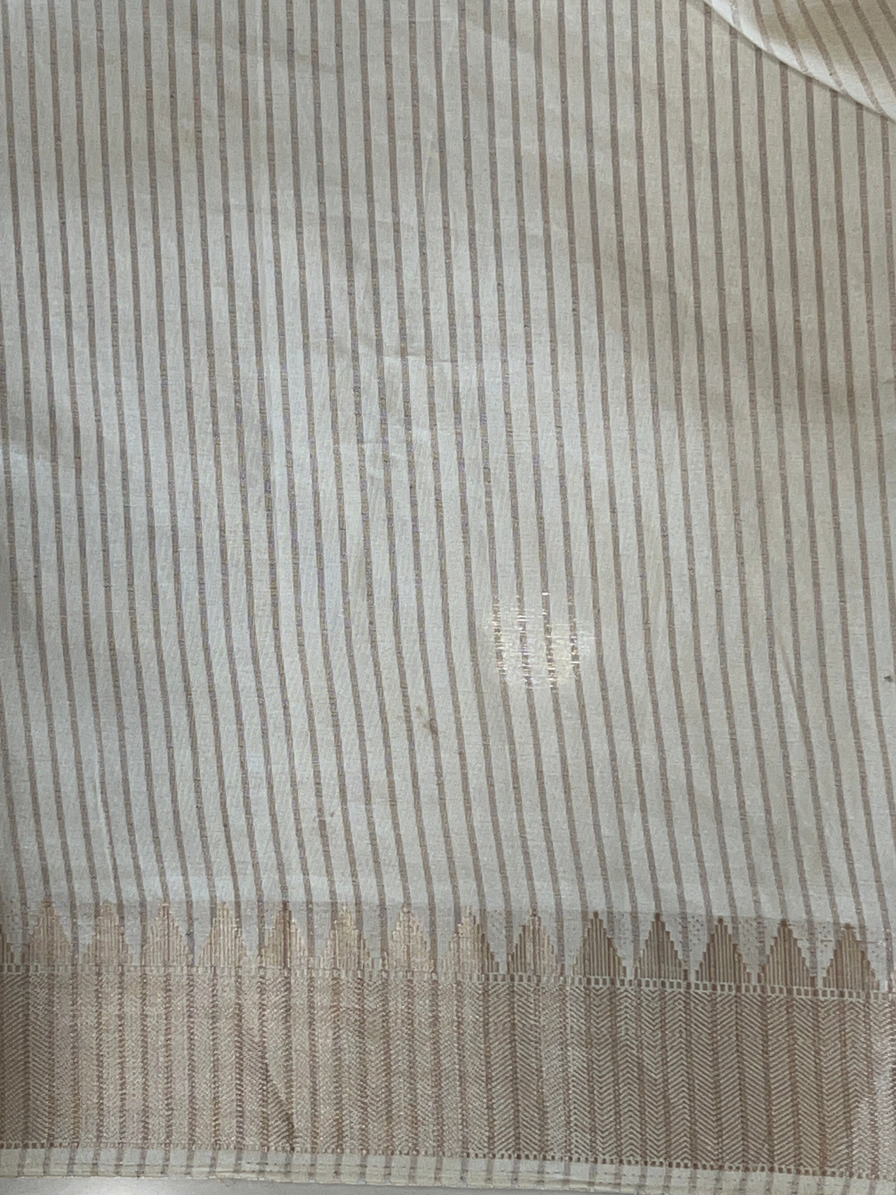 Floral and Leaf Embroidery Patterned Semi Tussar Saree | PNS248