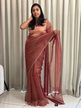 Stone Worked Tissue Weaved Organza Saree | SBP440