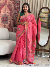 Hand Embroidery Chanderi Saree | RP526