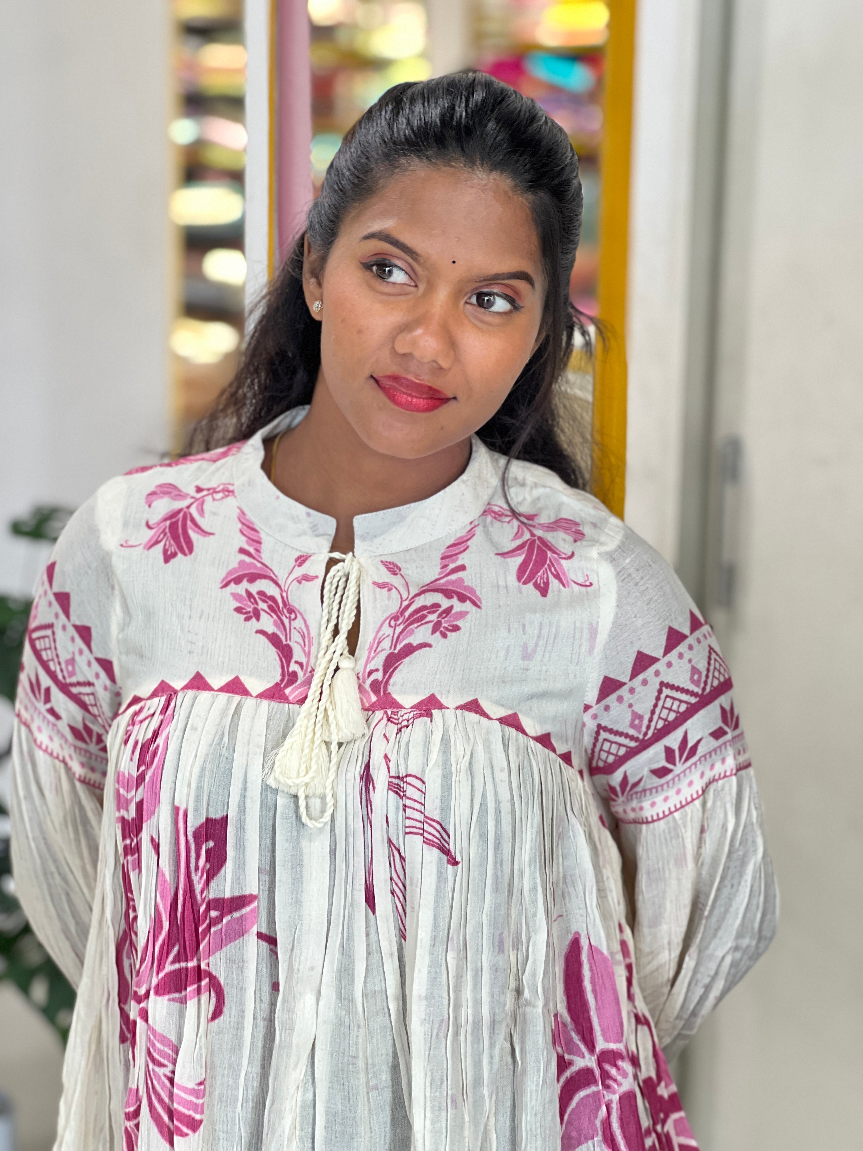 Floral Printed Short Kurta | AOR107