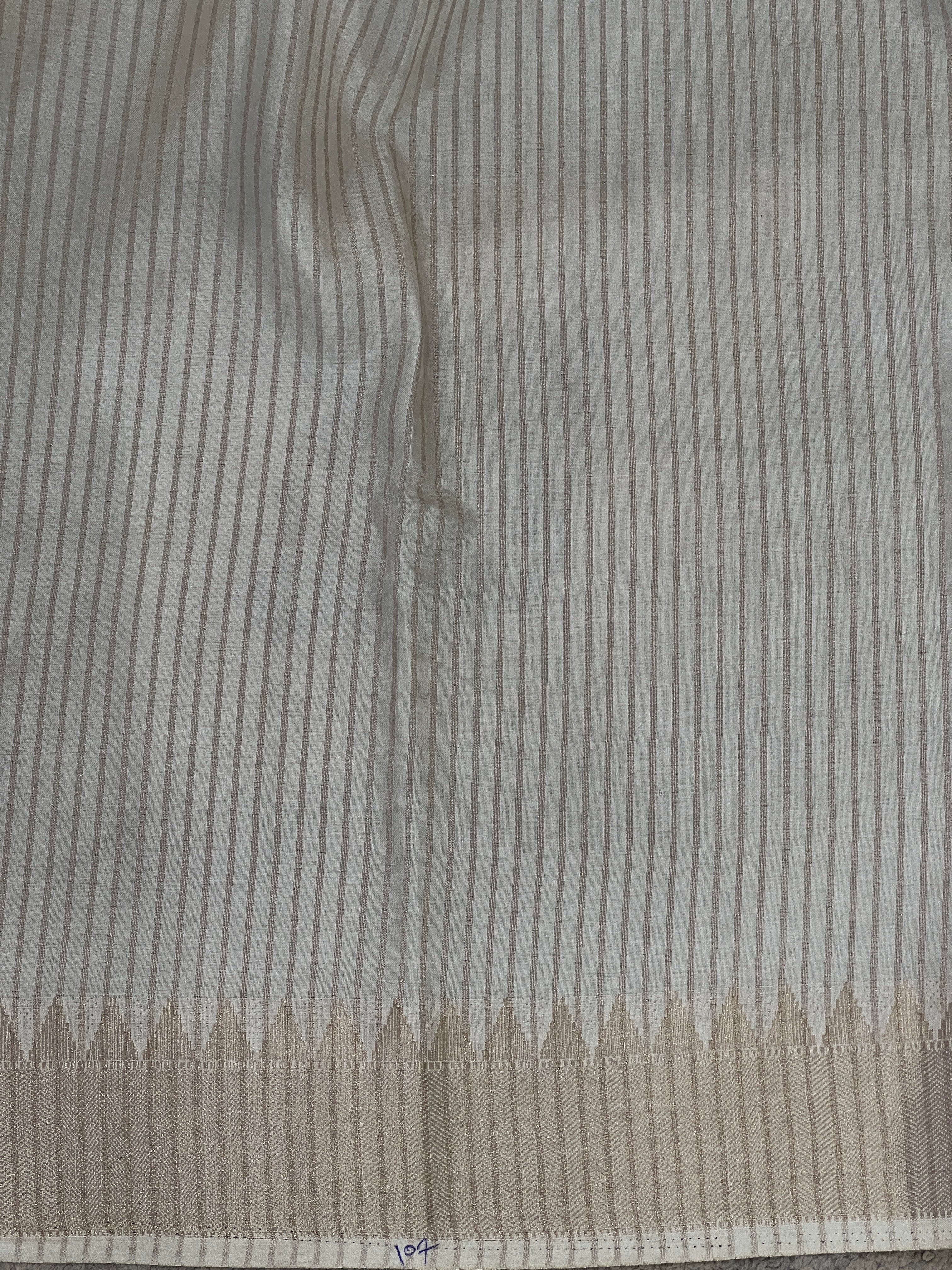 Floral and Leaf Embroidery Patterned Semi Tussar Saree | PNS247