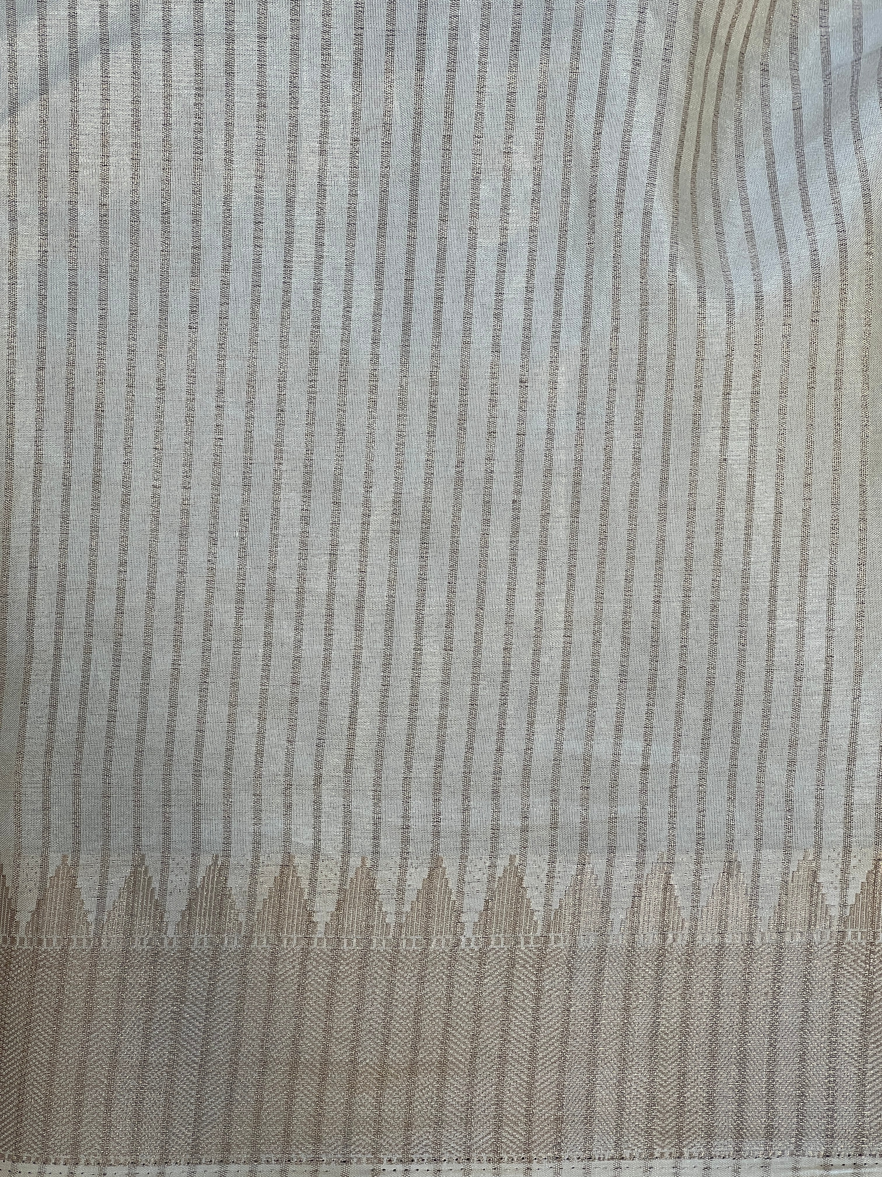 Floral and Leaf Embroidery Patterned Semi Tussar Saree | PNS249