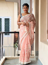 Floral Embroidery Silky Kota Saree | KSD133