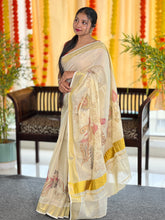 Digital Printed Kalamkari Inspired Tissue Saree | KAC211