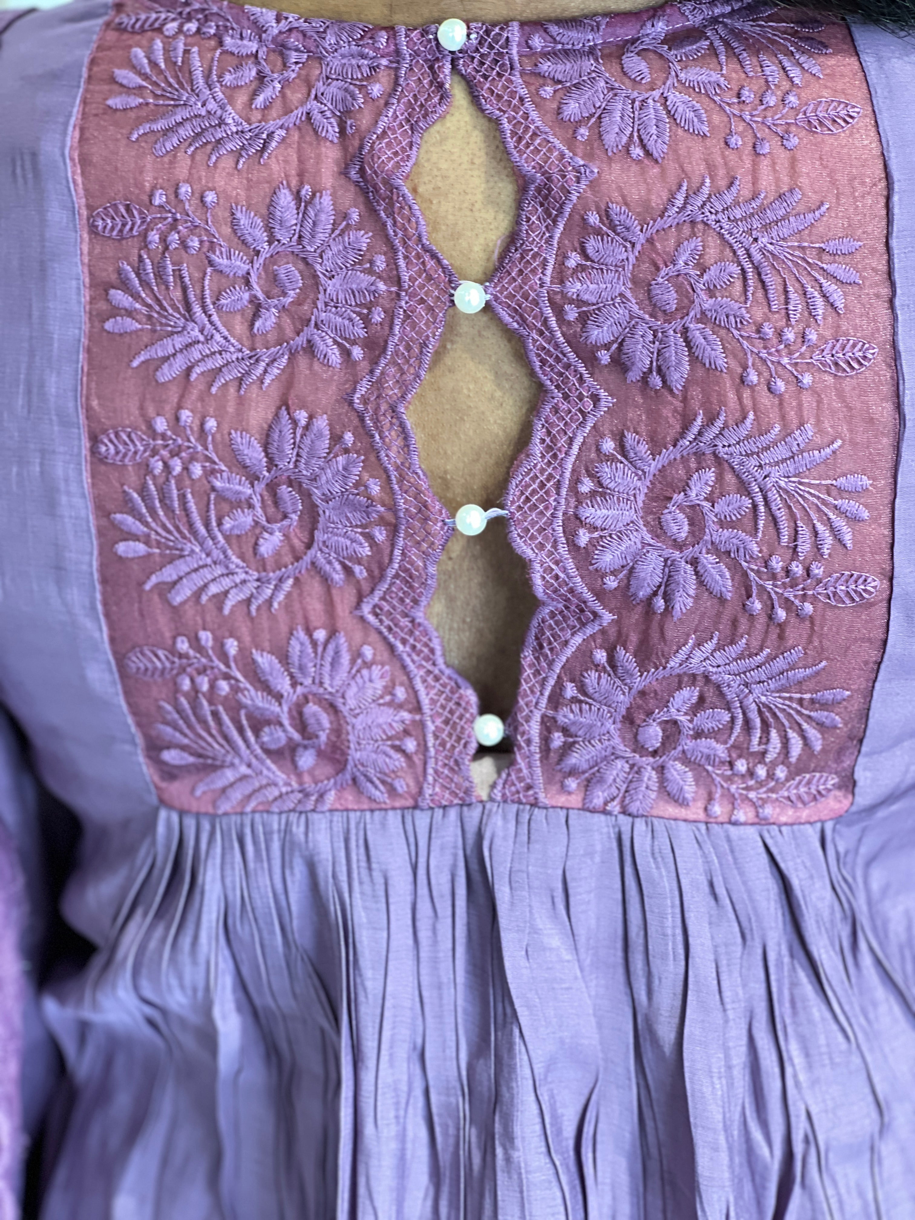 Sequins Detailed Mul Chanderi Kurta Set |ARF102