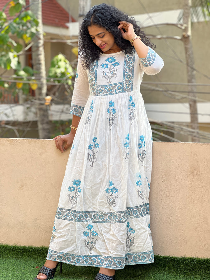 Block Printed Cotton Kurta | ACR112