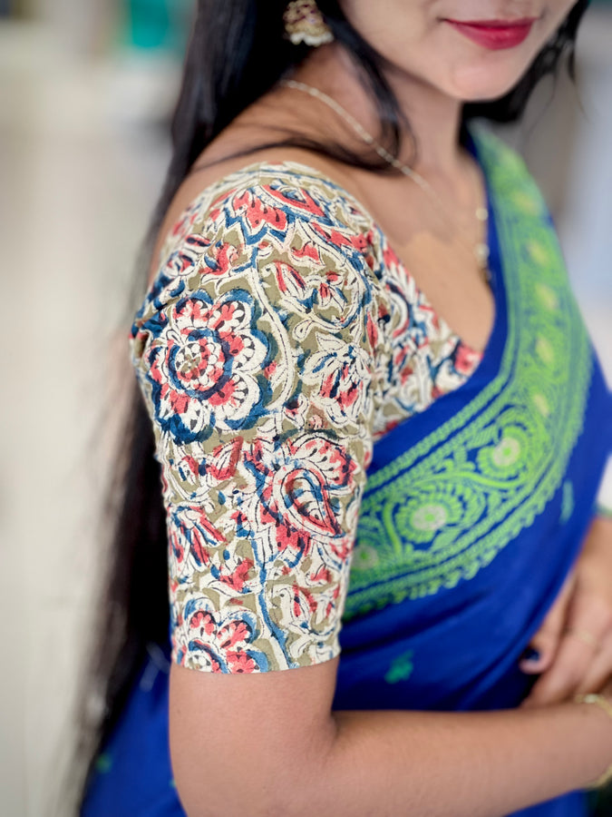 Kalamkari Printed Cotton Blouse | FS121