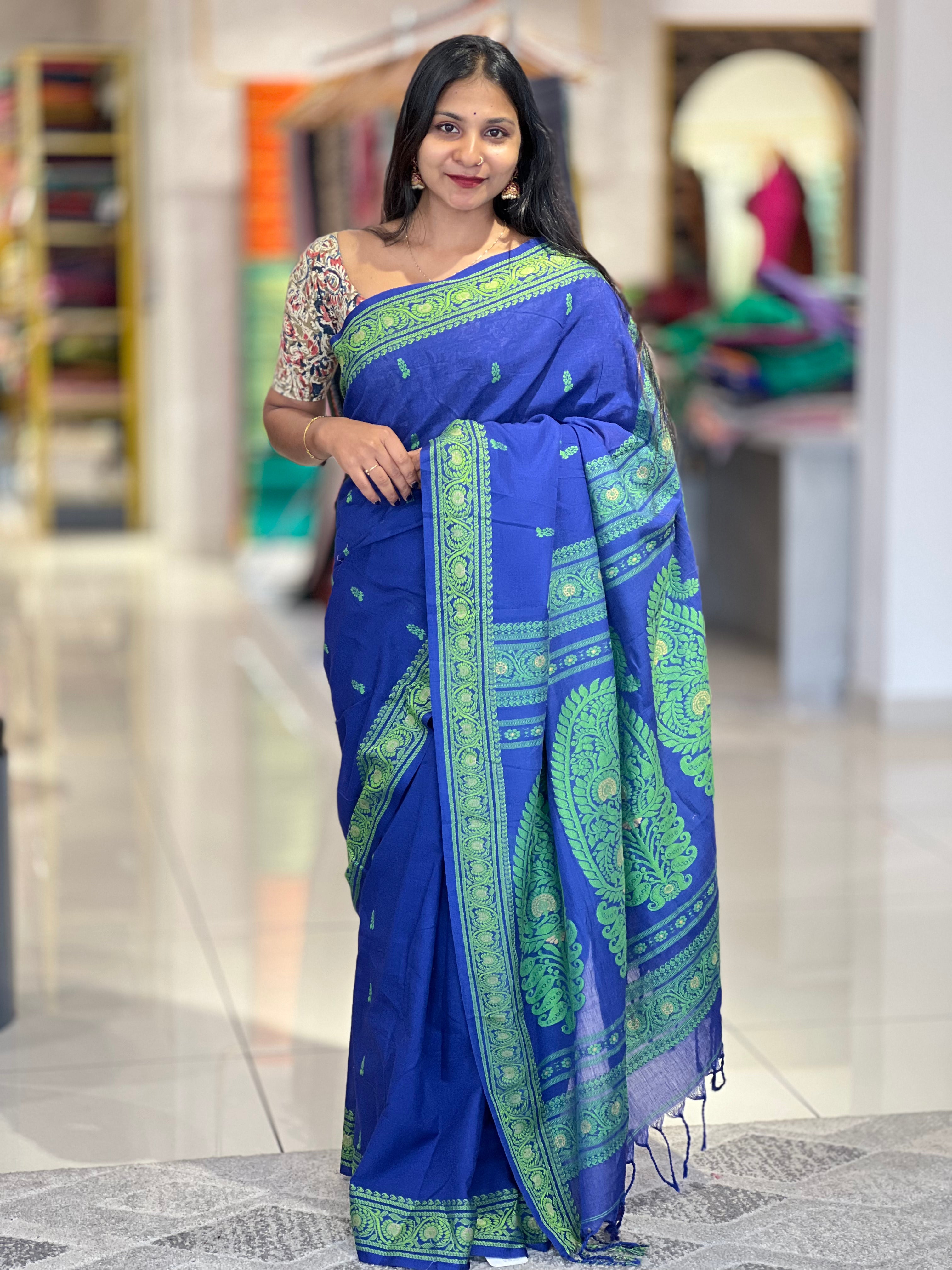 Thread Woven Detailed Balussery Cotton Saree | AB187