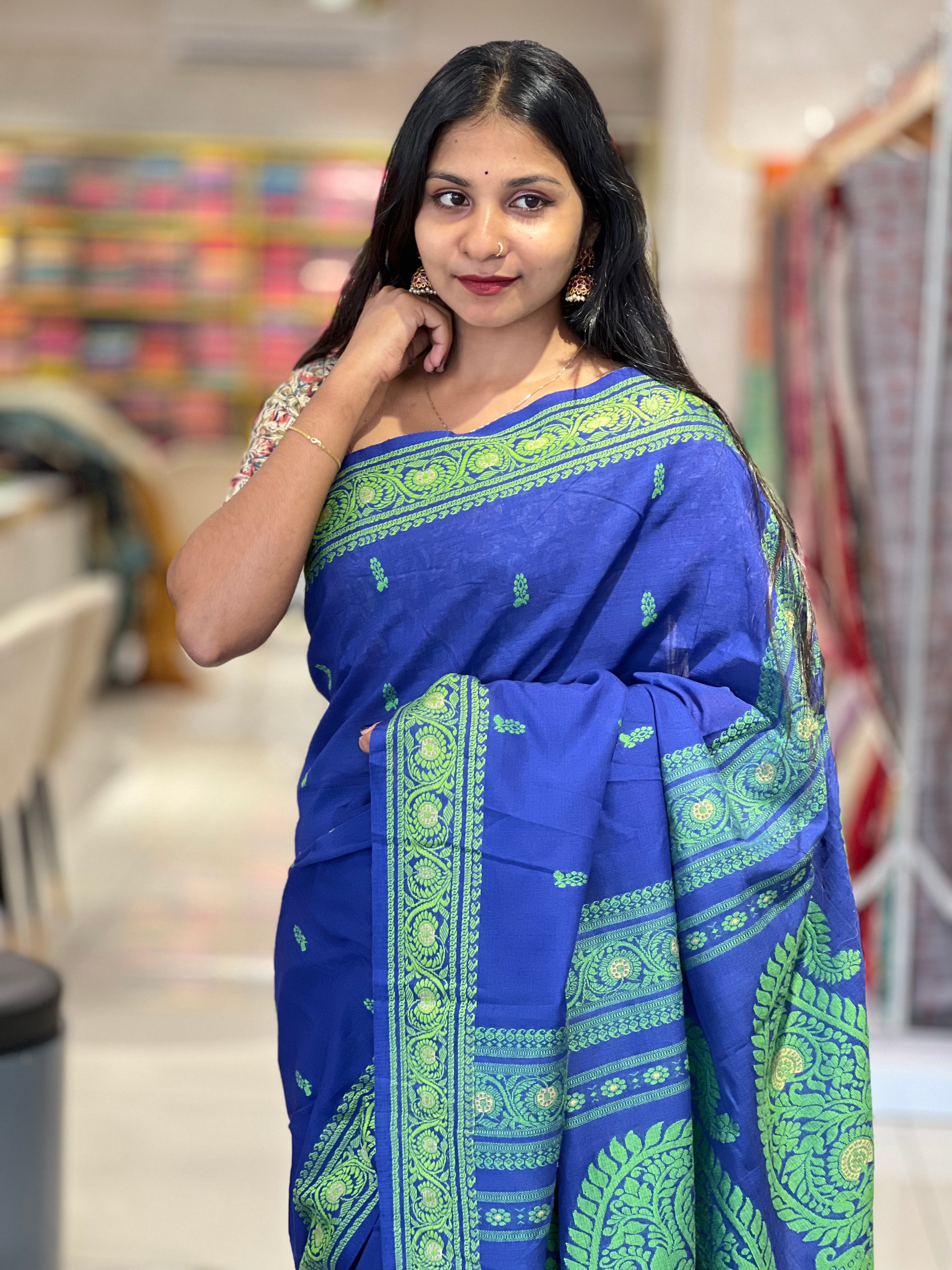 Thread Woven Detailed Balussery Cotton Saree | AB187