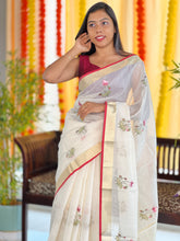 Machine Embroidery Silky Kota Saree | MR158