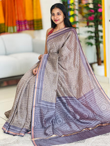 Printed Pure Chanderi Saree | LP139