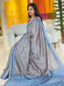 Printed Pure Chanderi Saree | LP139