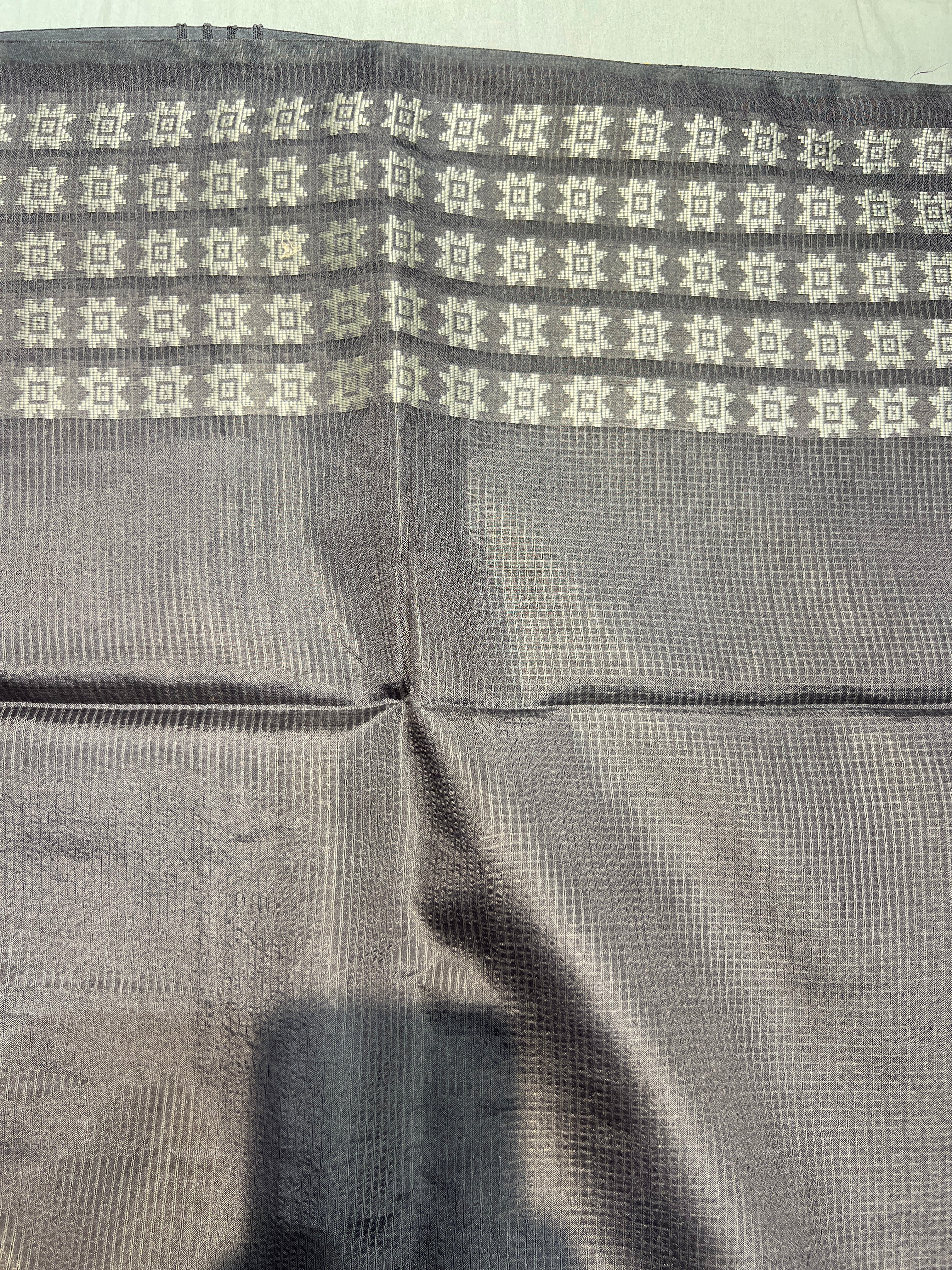 Thread Woven Floral Patterned Semi Tussar Saree | ACT1762