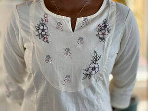 Machine Embroidered Cotton Kurta | TAL132