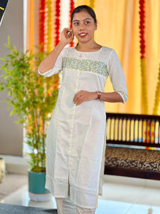 Machine Embroidered Cotton Kurta | TAL131