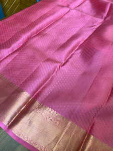 Onion Pink Shade Bridal Kanchipuram Saree | AKS111D